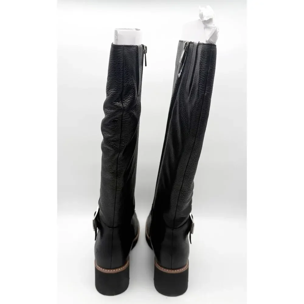 Naturalizer Womens Darry Knee High Boots US 9 Black Leather Water-Repellent NWOB